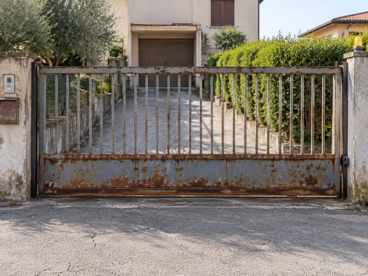 Prima — Cancello carraio e ingresso rifatti